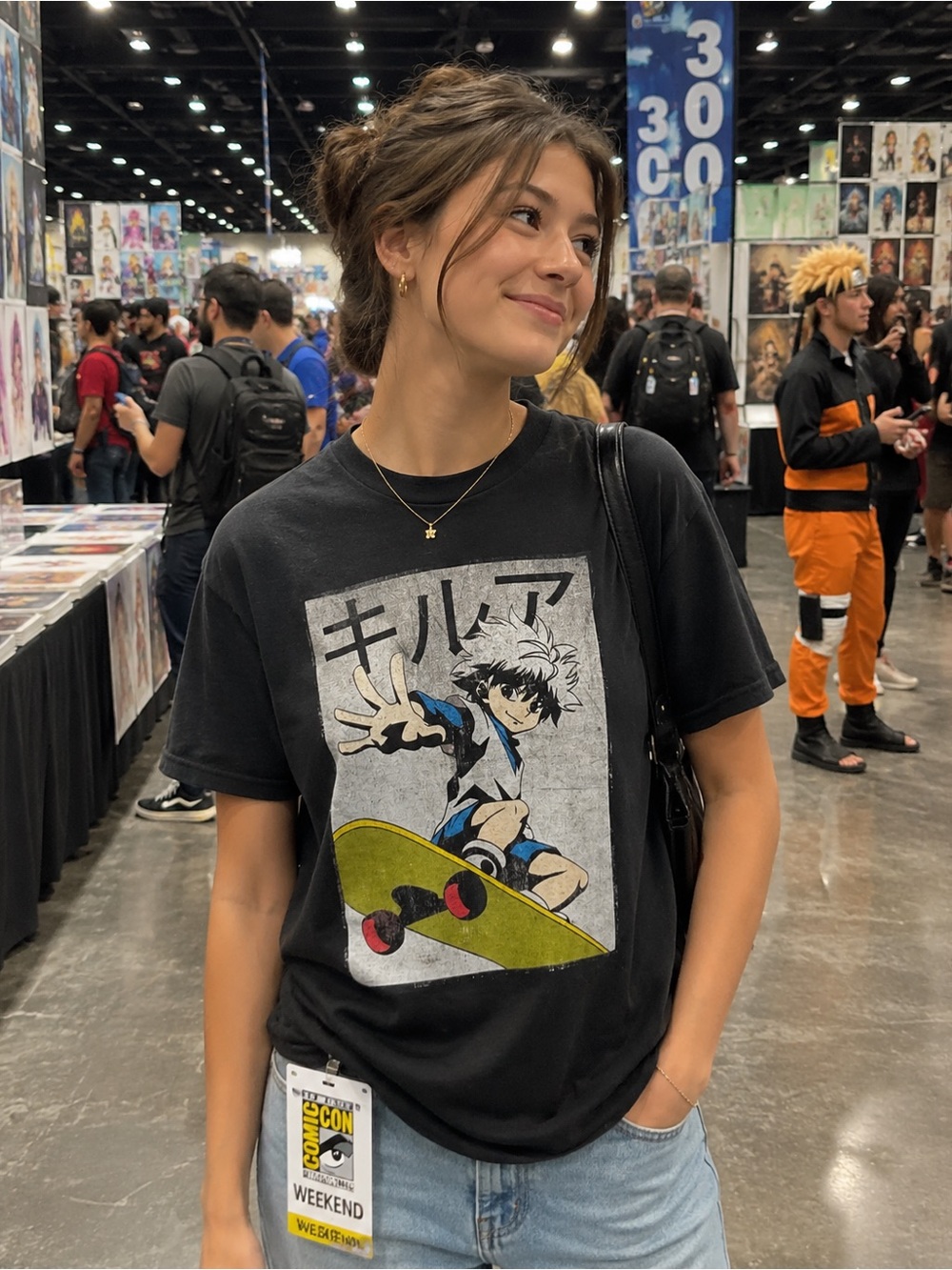 Graphic Anime Killua Black Tee
